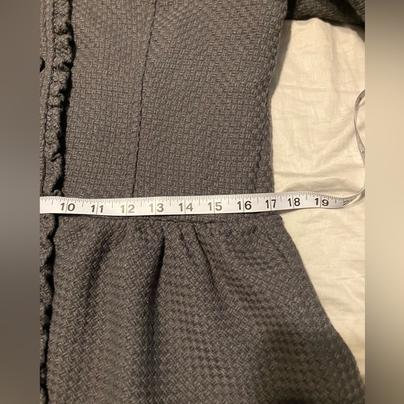 Decree- Peplum Woven Jacket Gray women’s Large - Picture 11 of 13